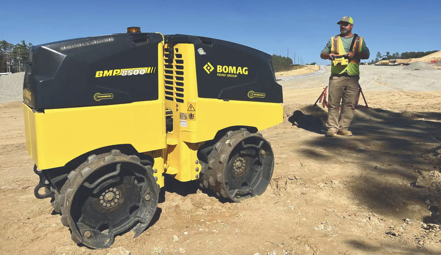 The new generation of BOMAG's radio remote-controlled BMP 8500 multi-purpose compactor